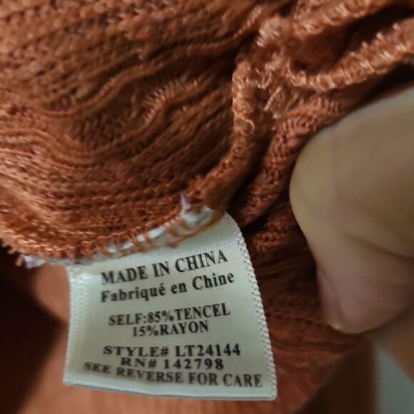 Love Riche Terracotta V-Neck Blouse - Picture 5 of 6